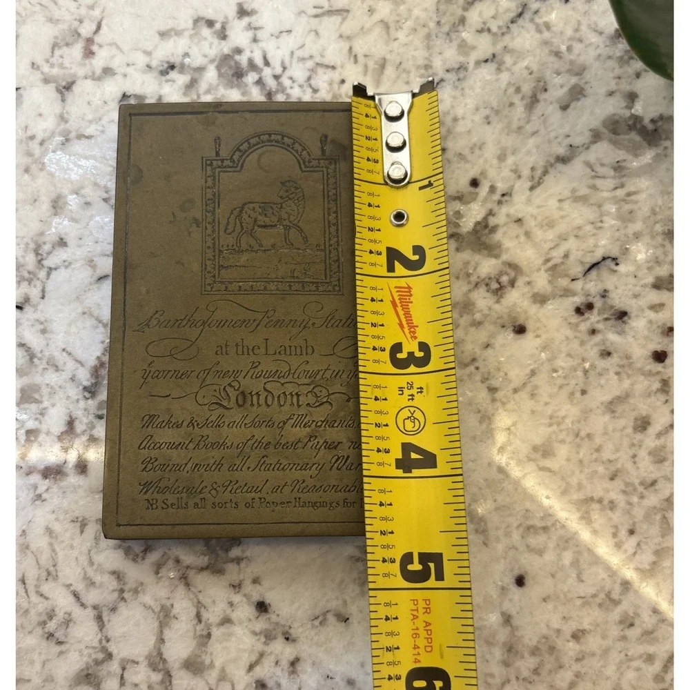 Vtg Stationary Wear Merchant London England At The Lamb‎ Seller Paper Weight